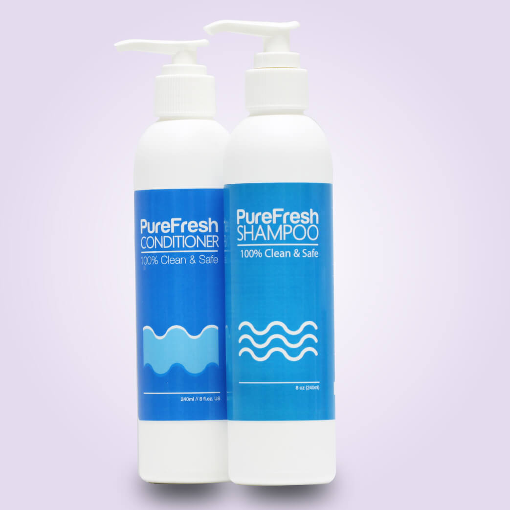PureFresh Shampoo & Conditioner Combo Set - Pump 240ml x 2 - Biosense Clinic