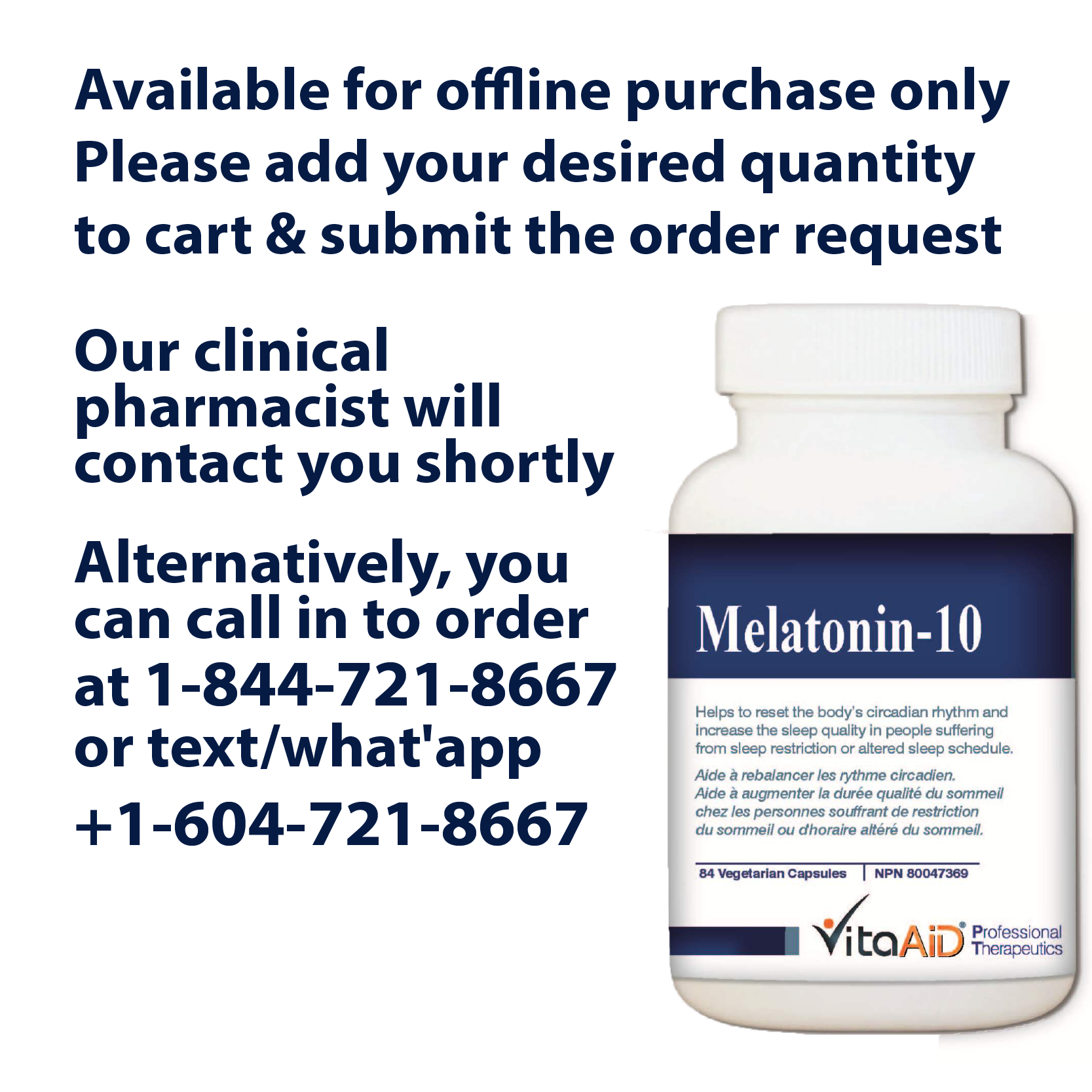 VitaAid Melatonin-10 - Biosense Clinic