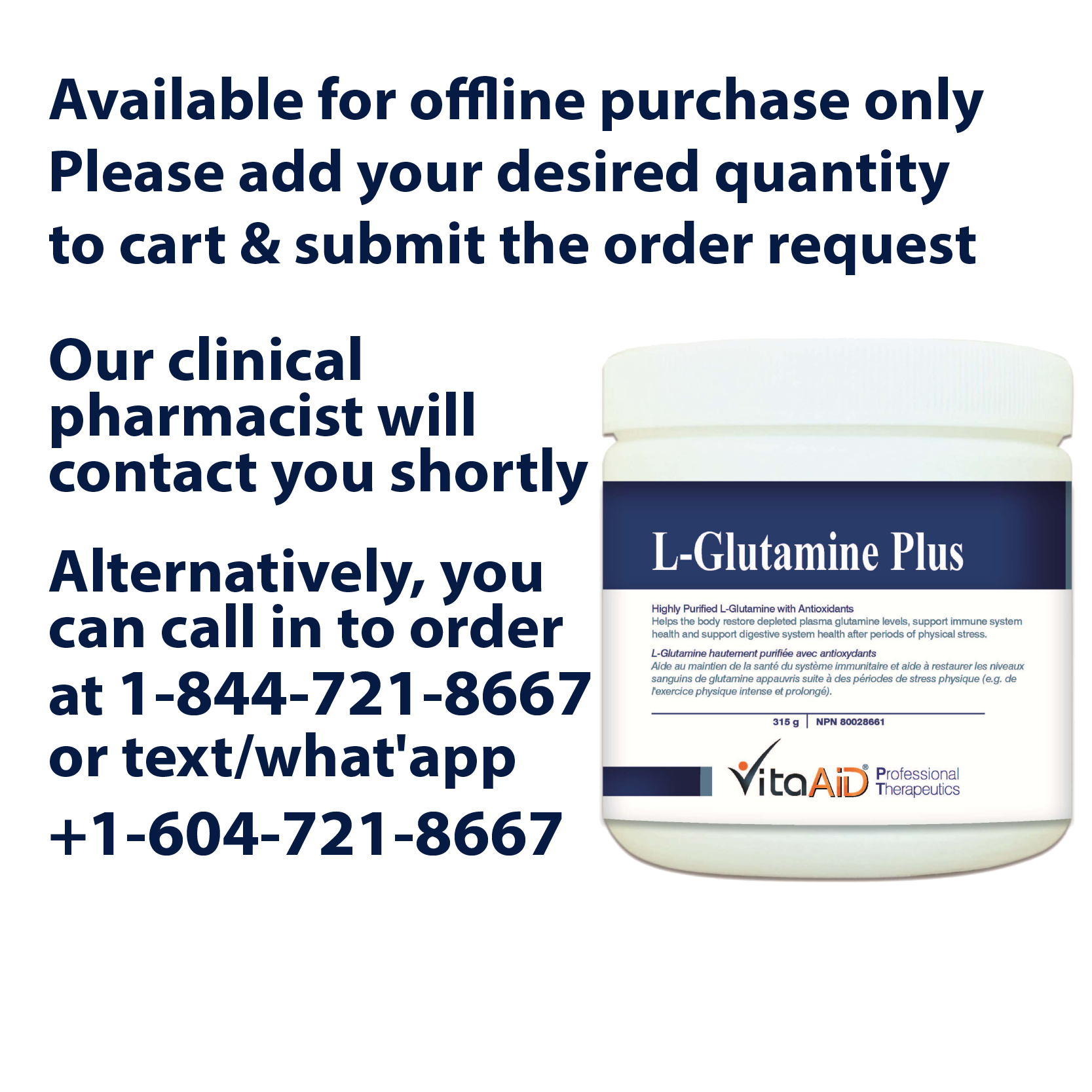 VitaAid L-Glutamine Plus - Biosense Clinic
