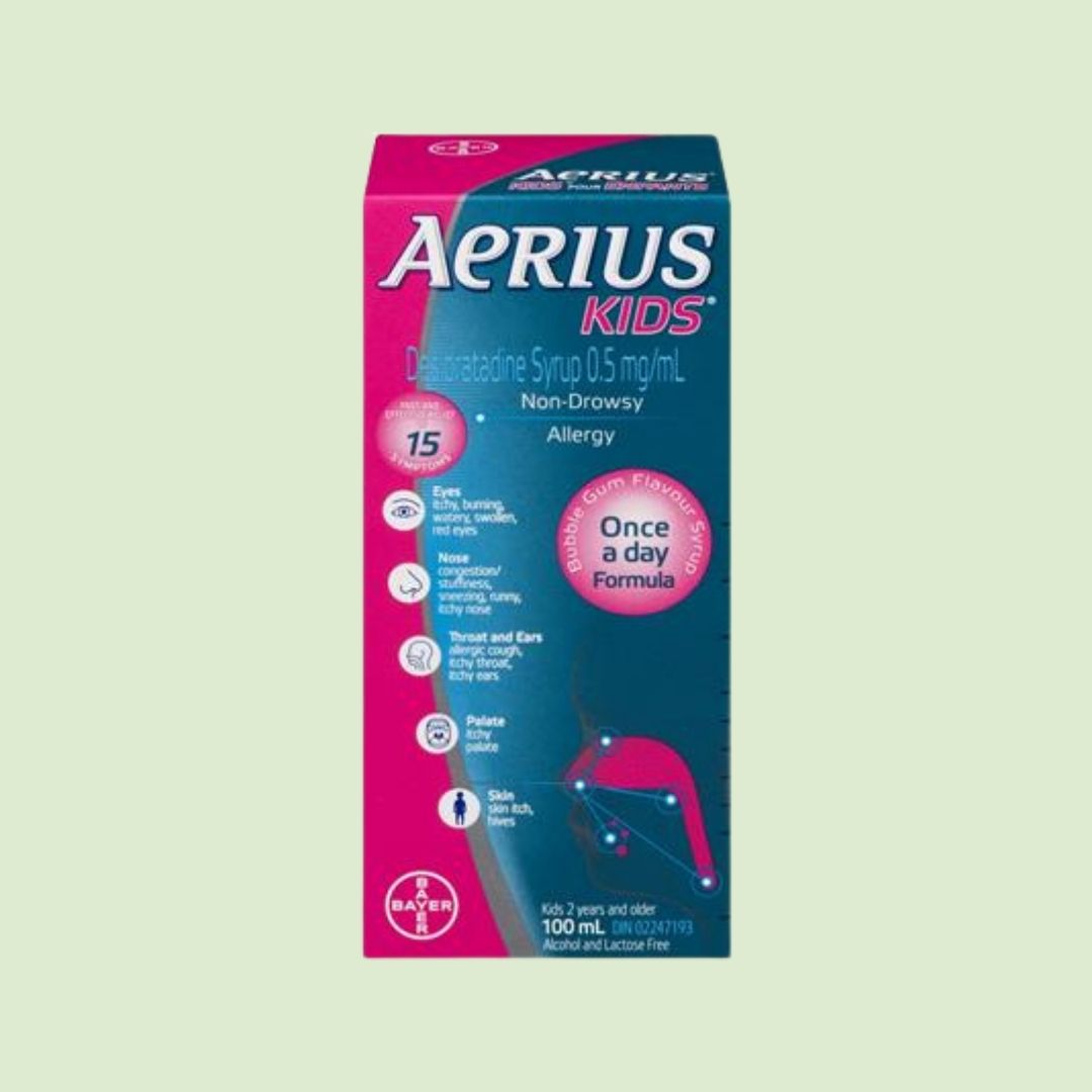 AERIUS KIDS ALLERGY BUBBLEGUM NON DROWSY