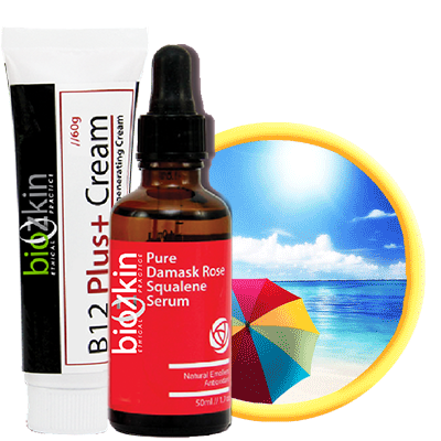BioZkin B12 Plus+ Cream & Pure Damask Rose Squalene Serum Gift Set - Biosense Clinic