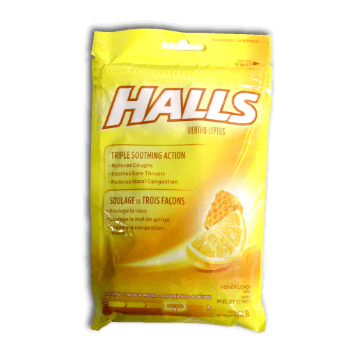 Halls Mentho-Lyptus Cough Drops (Honey-Lemon) - Biosense Clinic