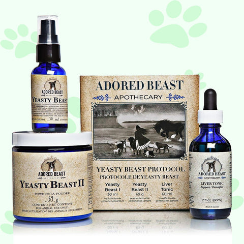 Adored Beast Yeasty Beast Protocol for Dogs - 3 product kit - biosenseclinic.com